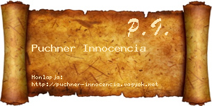 Puchner Innocencia névjegykártya